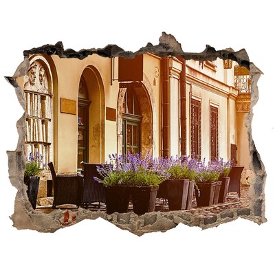 Hole in the wall sticker A charming corner with lavender