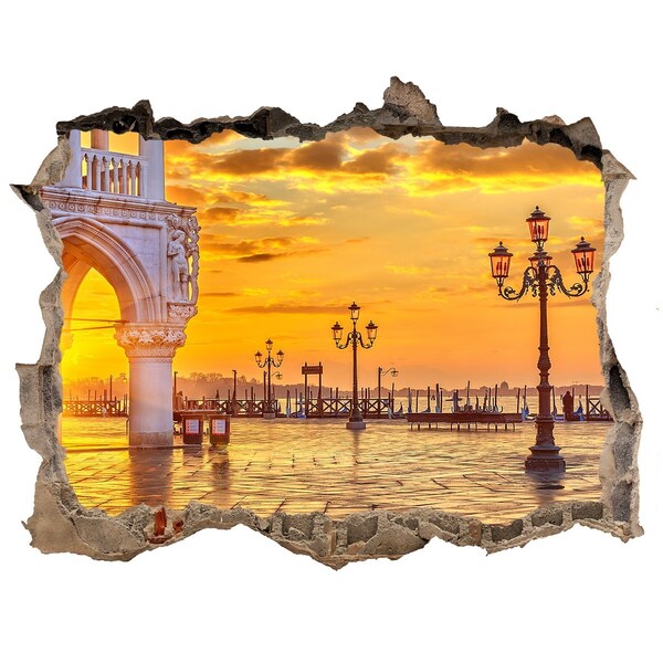 Hole wall sticker Sunset in Venice