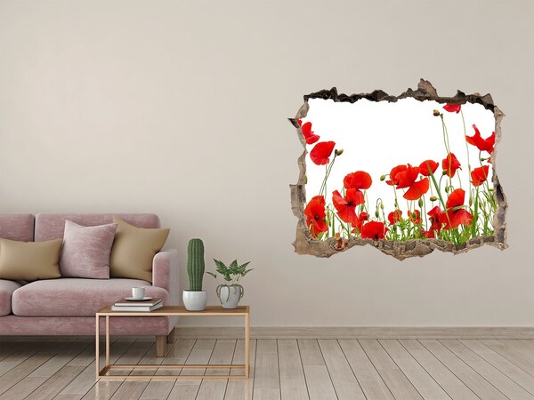 Hole in the wall sticker A floral paradise in concrete