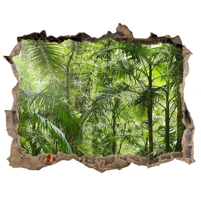 Hole in the wall decal Tropical jungle behind the wall