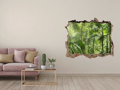 Hole in the wall decal tropical forest