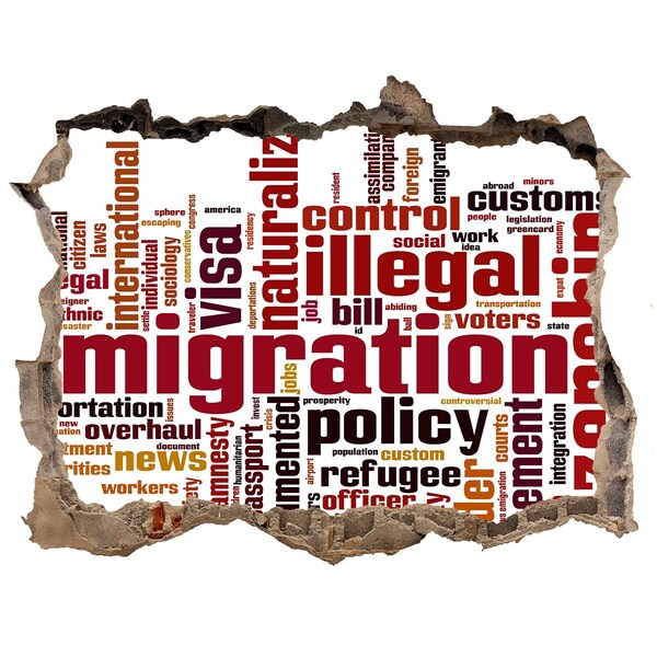 Hole in the wall sticker Migration policy