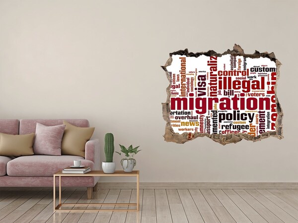 Hole in the wall sticker Immigration