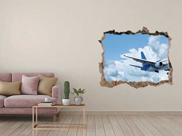 Hole in the wall decal Flight in the clouds