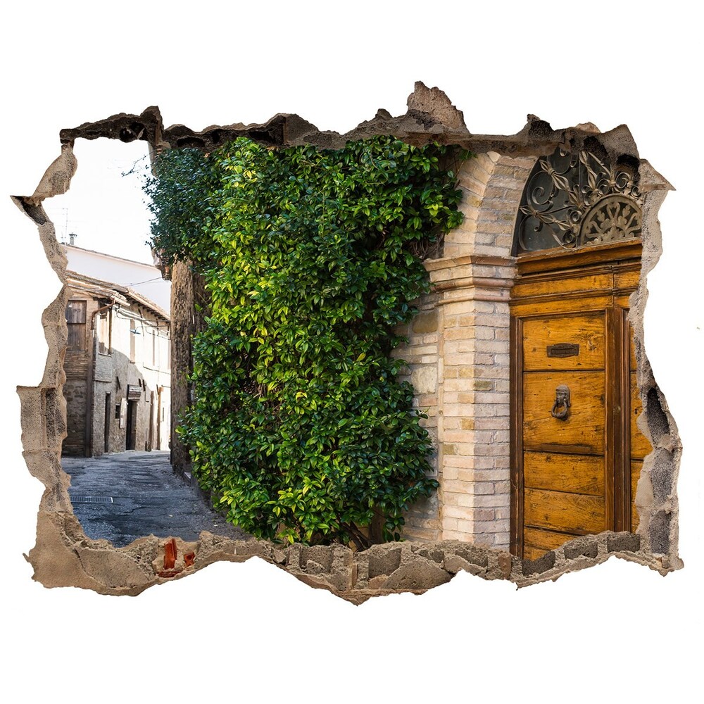 Hole wall sticker Charming street