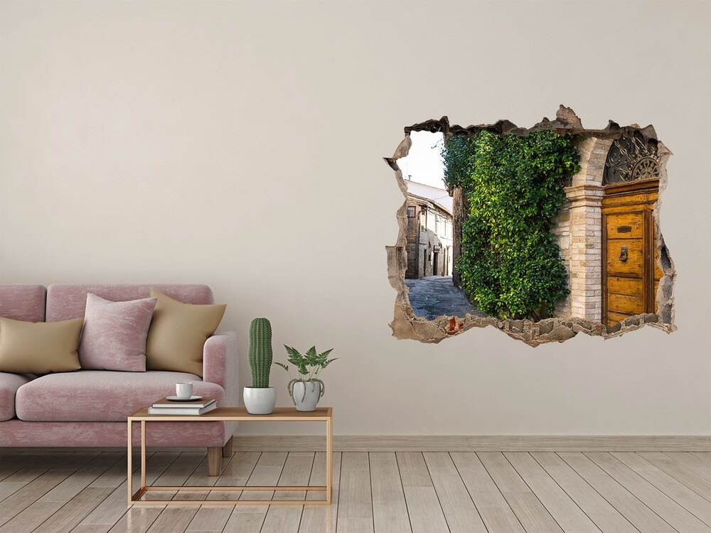 Hole wall sticker Charming street