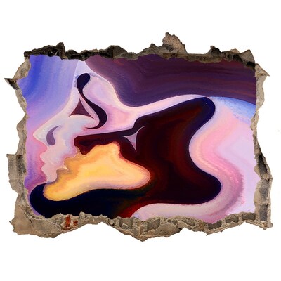 Hole wall sticker Sensual Faces of Love