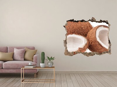 Hole wall sticker Coconut veneer