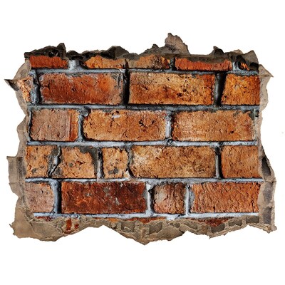 3D wall hole wallpaper A ruined brick wall
