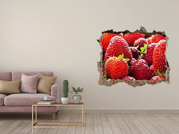 3D wall hole Strawberries