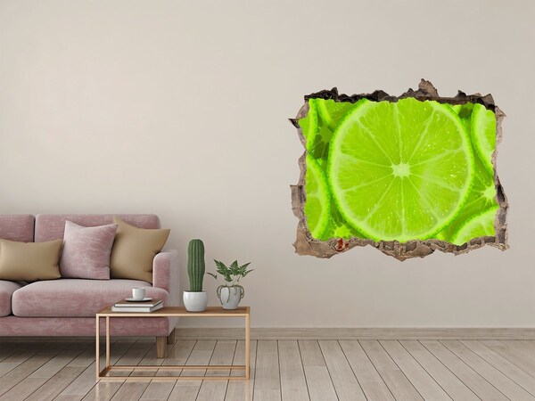 Hole wall sticker Juicy Lime in a Hole in the Wall