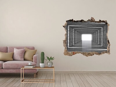 Hole wall sticker Transparent corridor in concrete