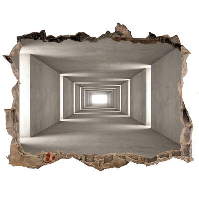 Hole in the wall decal Concrete tunnel