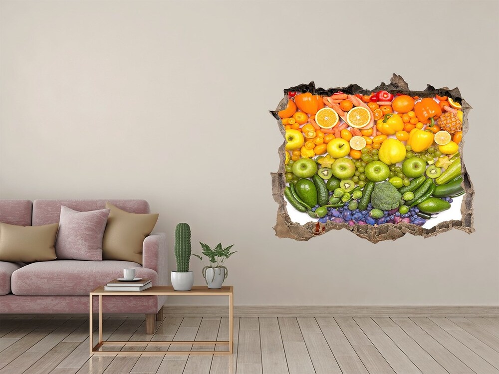 Hole in the wall sticker Vegetable heart