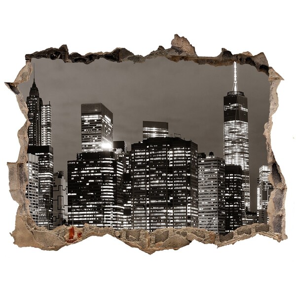 Hole in the wall decal Manhattan New York