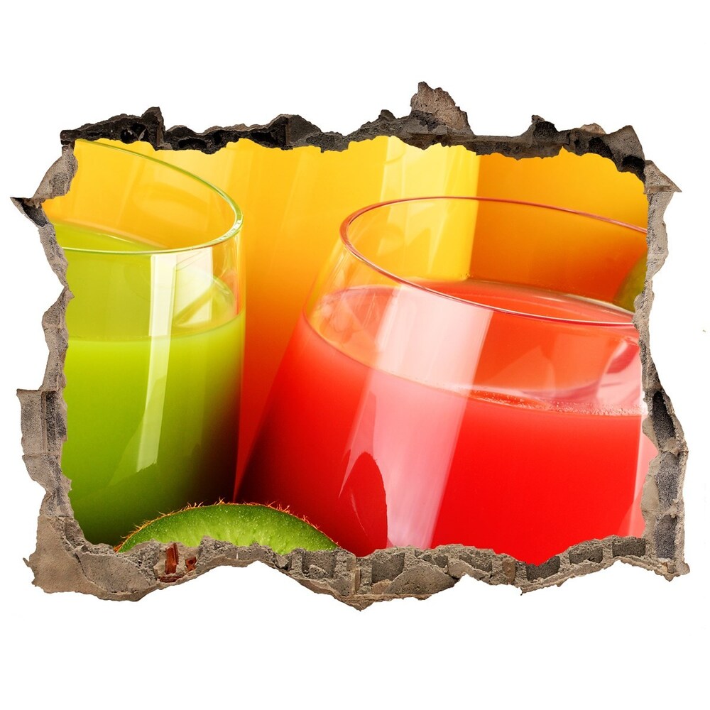 Hole in the wall decal Fruit juices