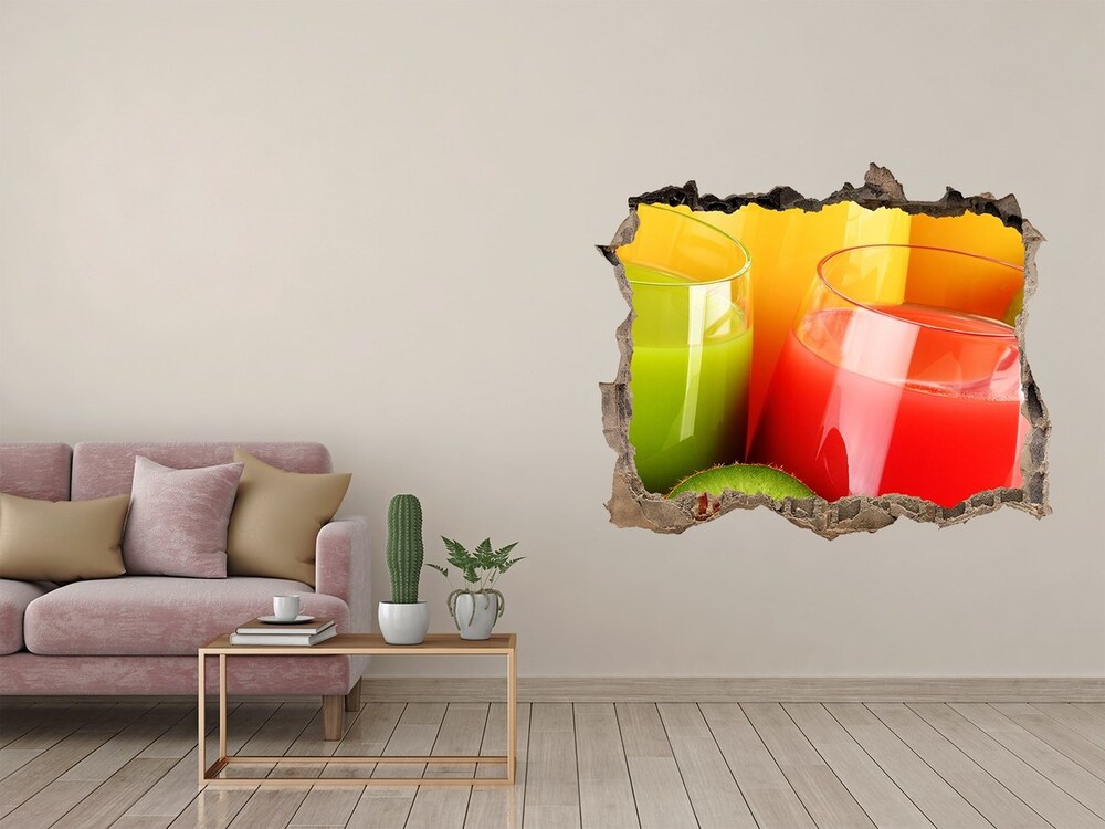 Hole in the wall decal Fruit juices