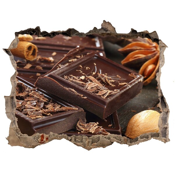 3D wall hole wallpaper Chocolate delight