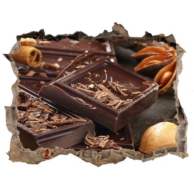 3D wall hole wallpaper Chocolate delight