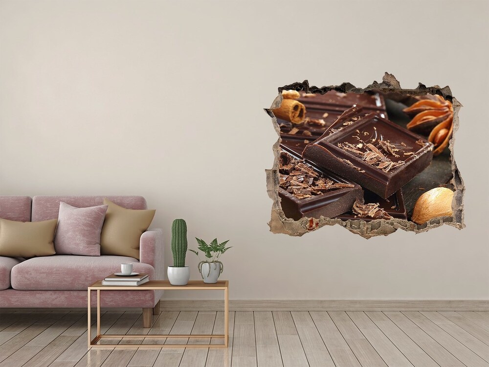 3D wall hole wallpaper Chocolate