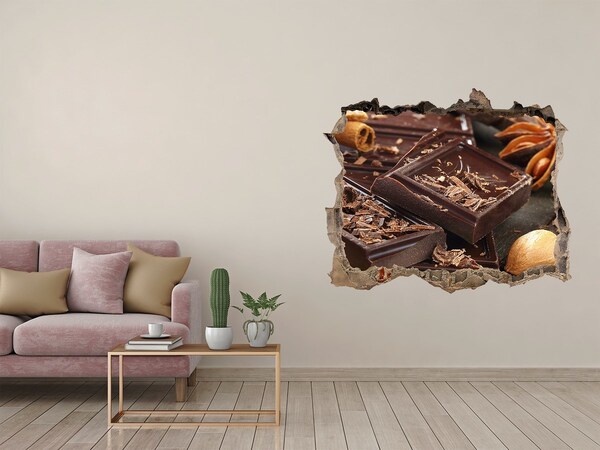 3D wall hole wallpaper Chocolate