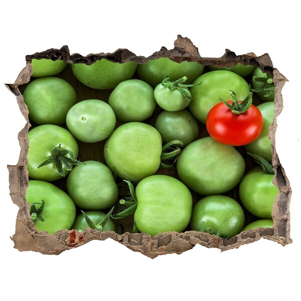 Hole in the wall decal Fruit in concrete