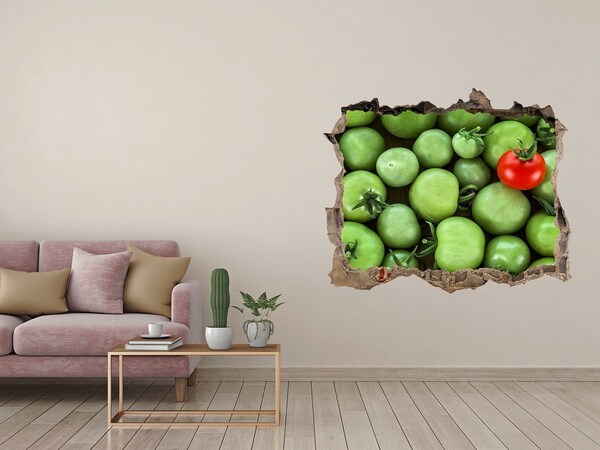 Hole in the wall decal Fruit in concrete