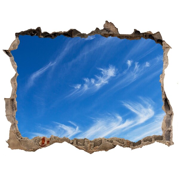 Hole in the wall decal Blue sky