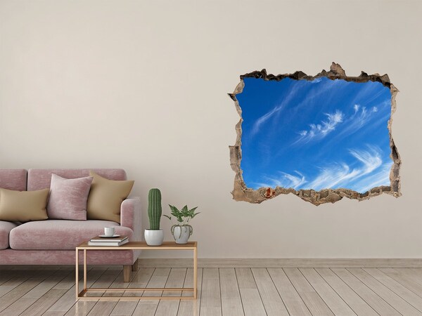 Hole in the wall decal Blue sky