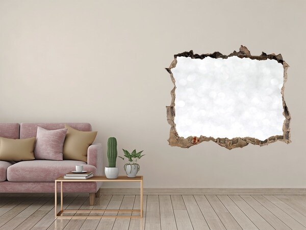 3D wall hole wallpaper Broken wall with bokeh effect