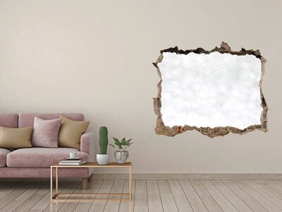 3D wall hole wallpaper Broken wall with bokeh effect