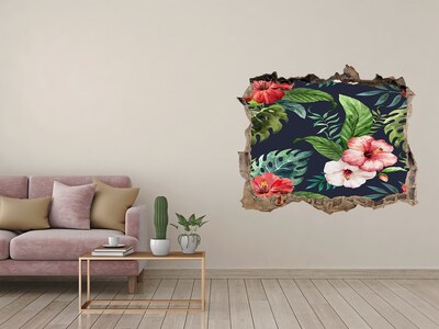 Hole in the wall decal Hole-in-the-wall tropical garden