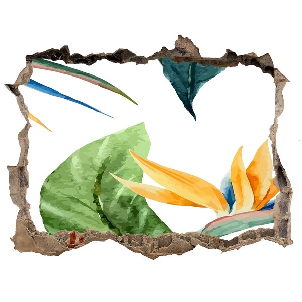 Hole in the wall sticker Tropical paradise behind the wall