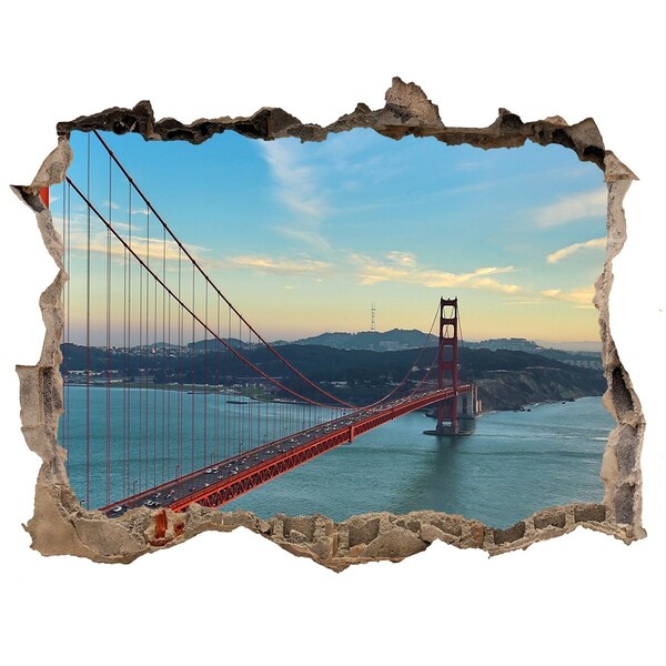 Hole in the wall decal Golden Gate Bridge in San Francisco