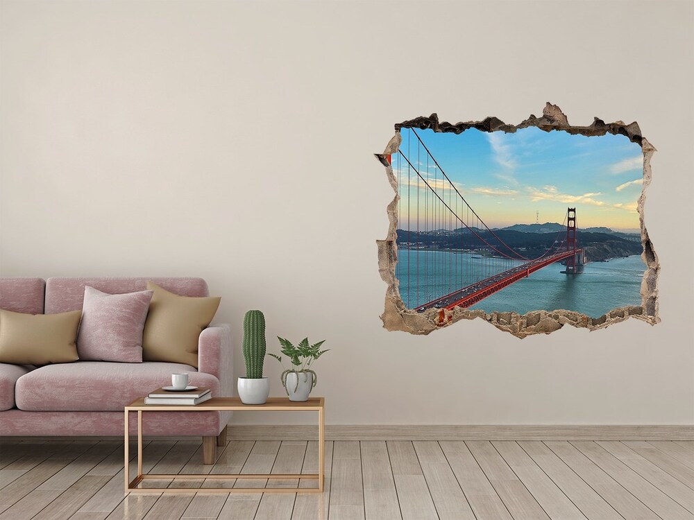 Hole in the wall decal San Francisco bridge