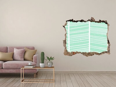 Hole wall sticker Green wall in Scandinavian style