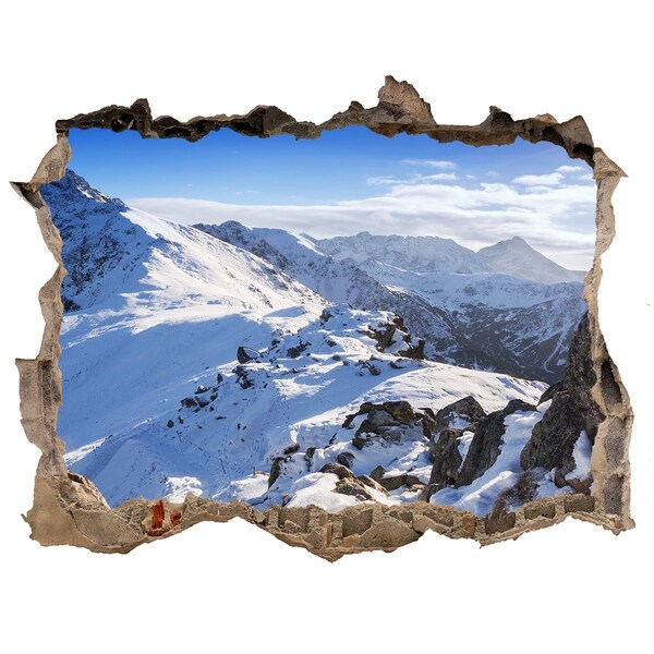 Hole wall sticker Tatra peak