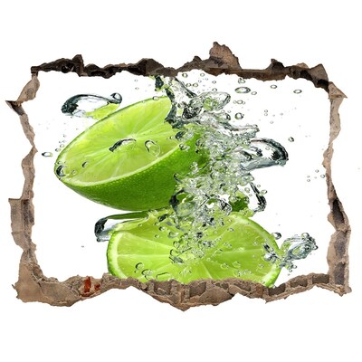 Hole in the wall decal Lime underwater