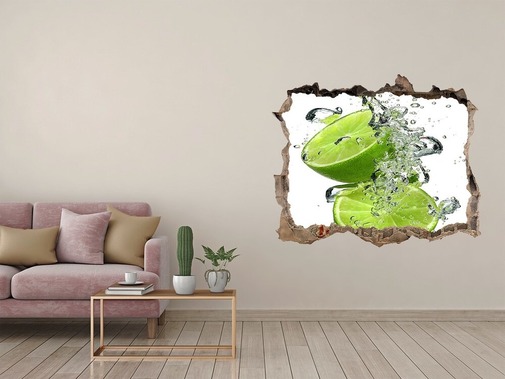 Hole in the wall decal Lime underwater