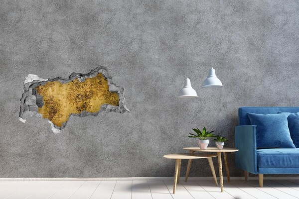 Hole wall sticker Old map of the world