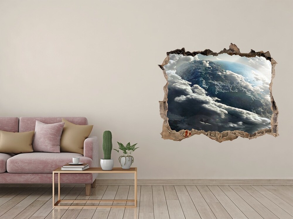 Hole in the wall decal Planet Earth