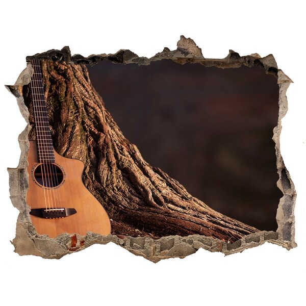 Hole in the wall decal Guitar in Nature