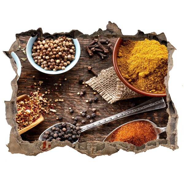 Hole in the wall decal Kitchen spices