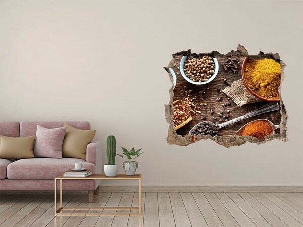 Hole in the wall decal Kitchen spices