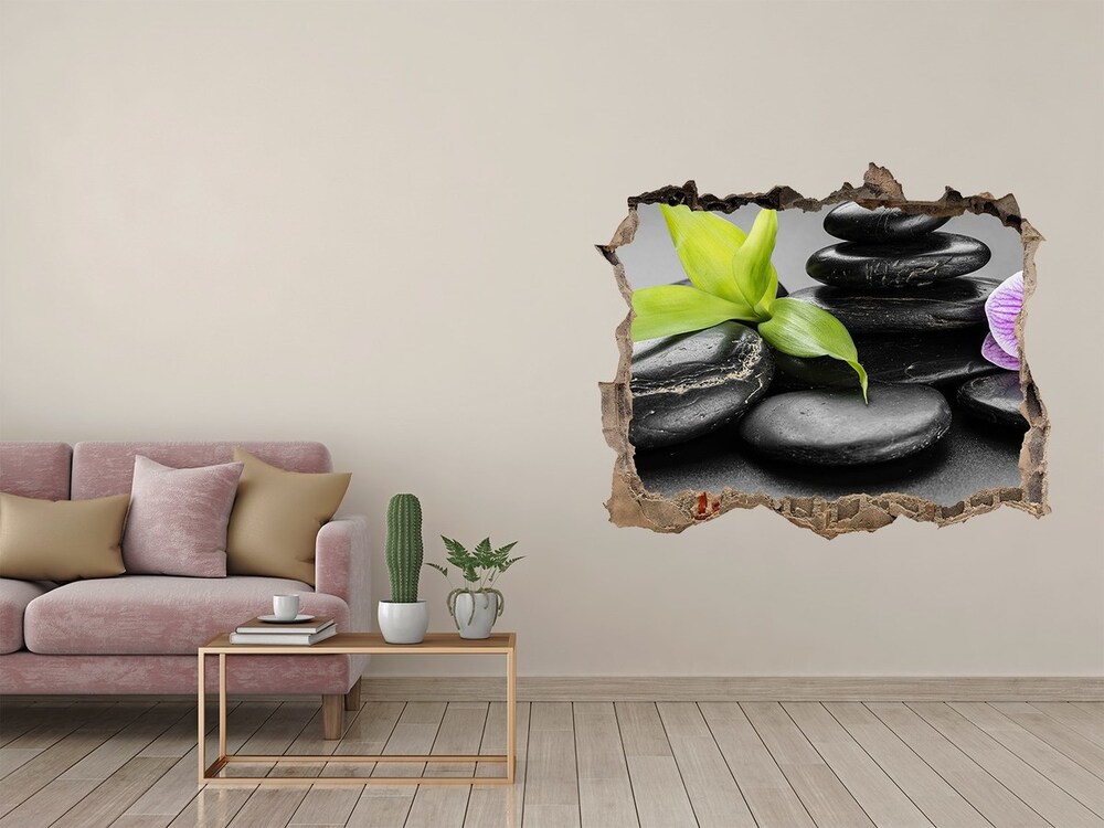 3D wall hole Zen stones