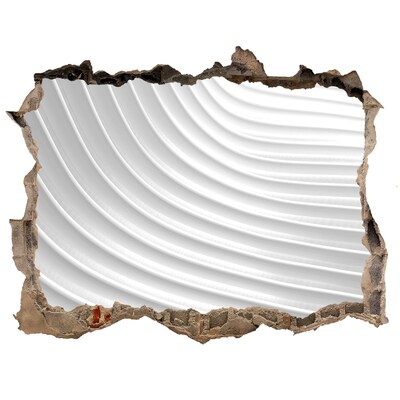 3D wall hole A broken wall with a view of wavy lines