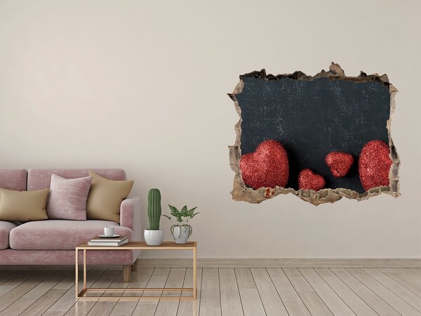 3D wall hole A heart in ruins