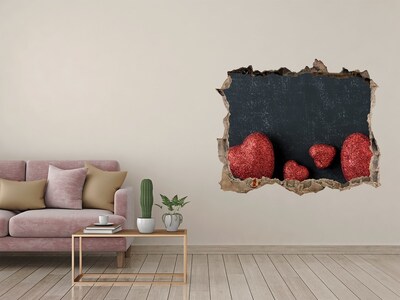 3D wall hole A heart in ruins