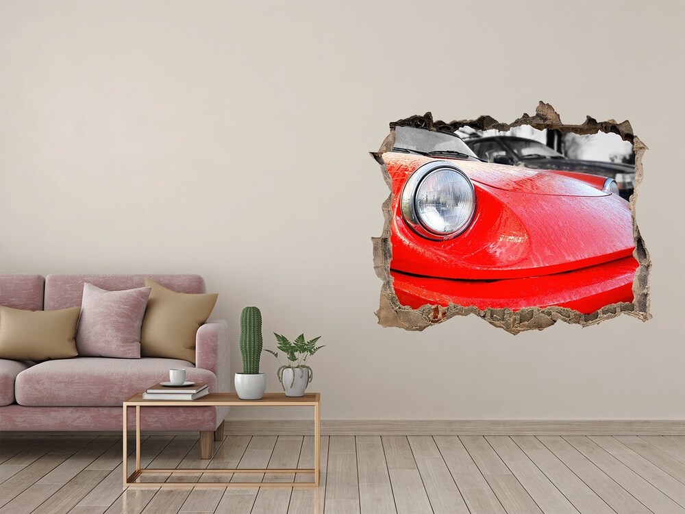 Hole wall sticker Classic car