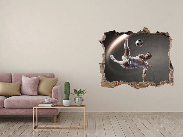 Hole wall sticker Footballer